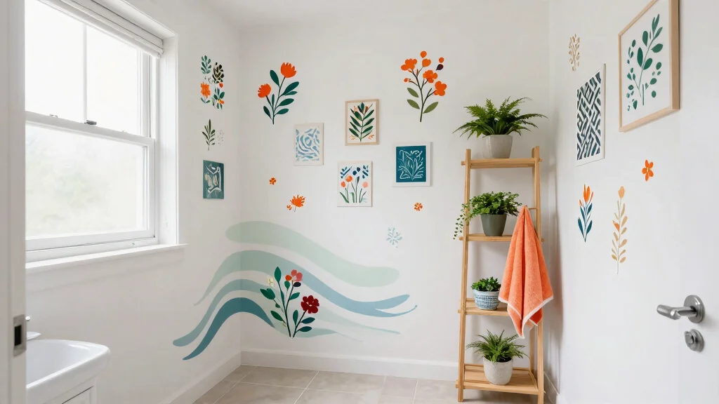 10 Rental Bathroom Wall Decor Ideas Without Drilling